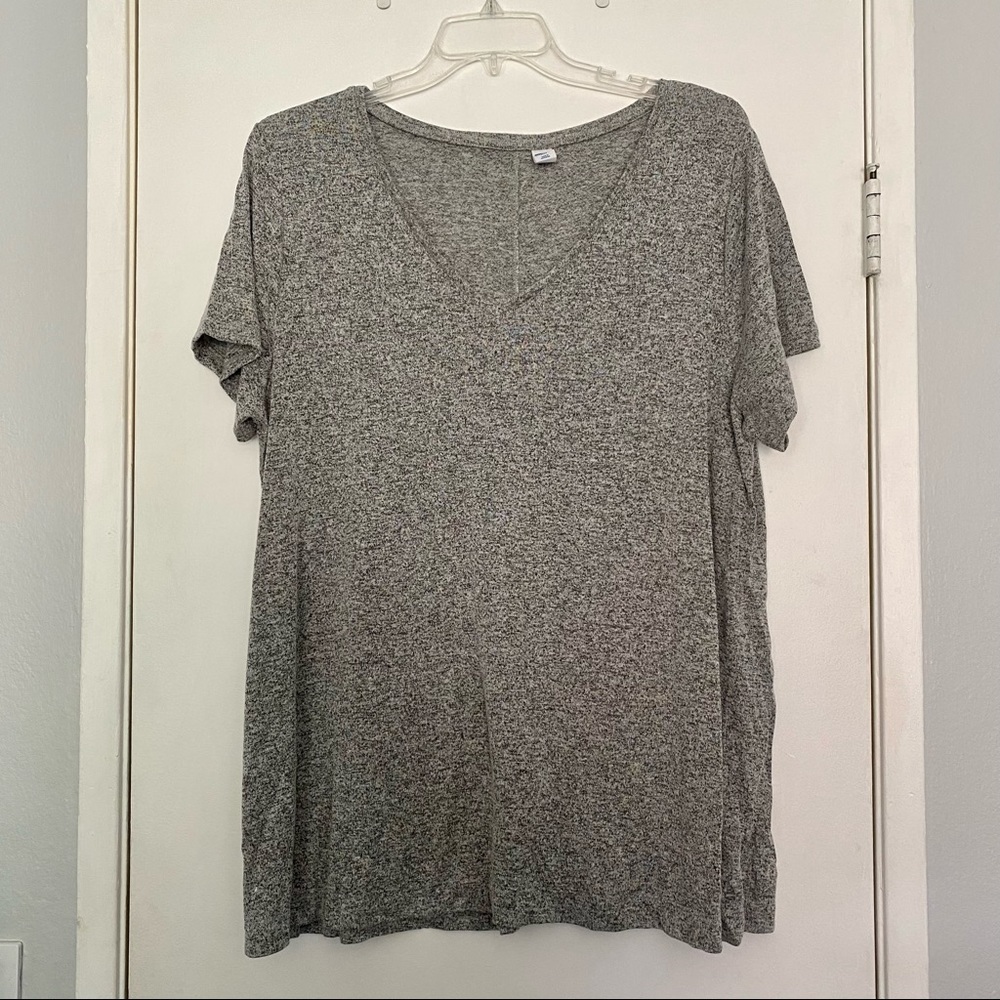 EUC Old Nacy Luxe Gray Tunic Top (Size: 2X) - Picture 2 of 5